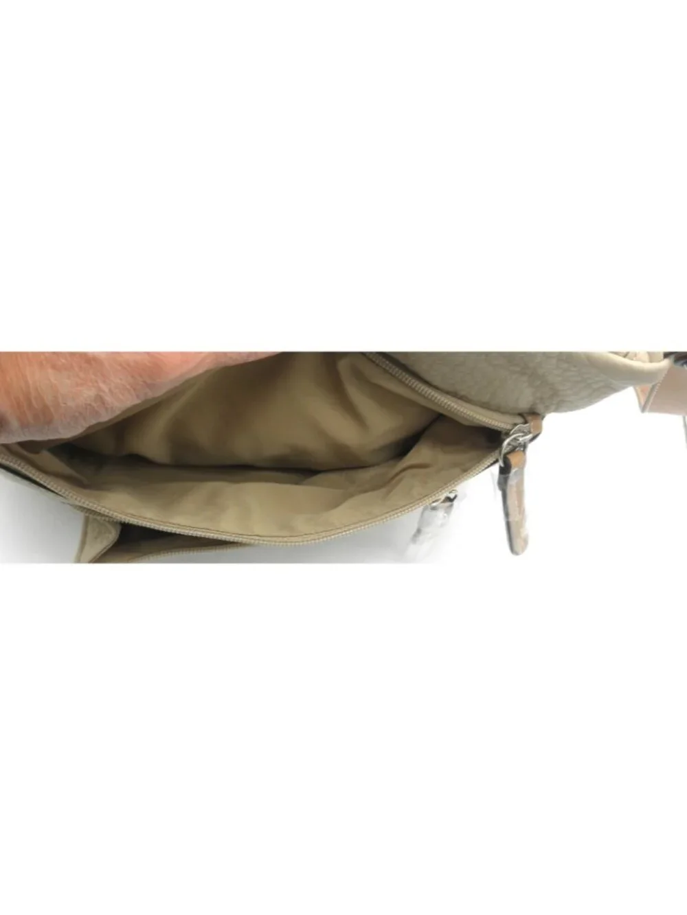 Giani Bernini Hobo Bag Faux Pebbled Leather Tan Oatmeal NWT Adjustable Strap